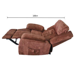 LUXURY VELVET BROWN ELECTRIC RECLINER CHAIR | WF389BR - Image