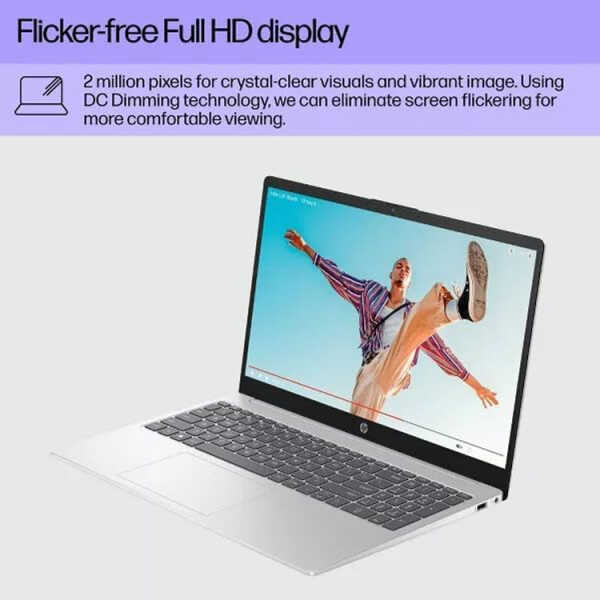 HP 15.6" i5-1335U, 8GB RAM, 512GB SSD, W11 SILVER LAPTOP | 15-FD0075 - Image 