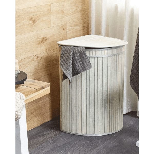 PRIMO BAMBOO LAUNDRY BASKET WITH LID | 2311601 - Image 