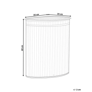 PRIMO BAMBOO LAUNDRY BASKET WITH LID | 2311601 - Image 