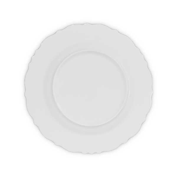 CERAMIC WHITE 23 CM BONE CHINA LOTUS PLATE | 24070187 - Image 
