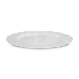 CERAMIC WHITE 23 CM BONE CHINA LOTUS PLATE | 24070187 - Image 