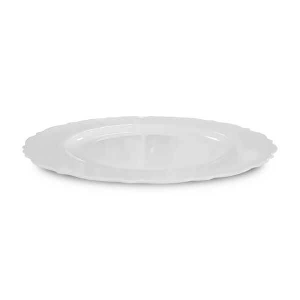 CERAMIC WHITE 23 CM BONE CHINA LOTUS PLATE | 24070187 - Image 
