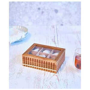 COSY & TRENDY RECTANGULAR TEA BOX ACACIA BROWN 16X21X7.7CM | 2764684 - Image 