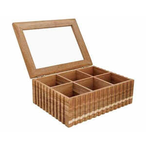 COSY & TRENDY RECTANGULAR TEA BOX ACACIA BROWN 16X21X7.7CM | 2764684 - Image 