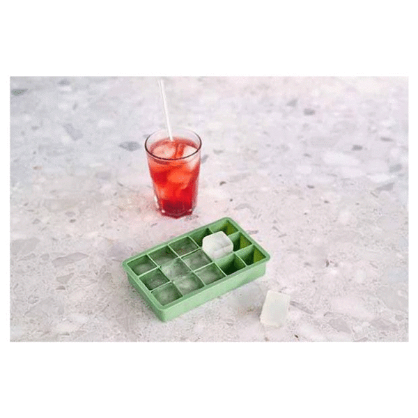 COSY & TRENDY 15 CUBES SILICONE ICE CUBE TRAY, GREEN | 5410005 - Image 