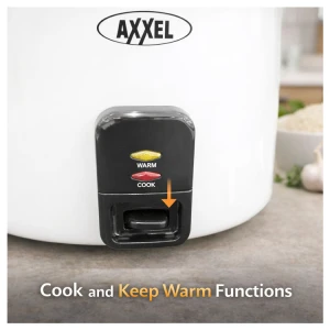 AXXEL 4.5L (25 CUPS UNCOOKED) WHITE  RICE COOKER | ARC4525 - Image 