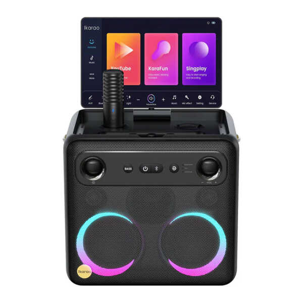 IKARAO KARAOKE SPEAKER, 10.1" SCREEN W/ 2 WIRELESS MIC, 560W | BREAKX2 - Image 