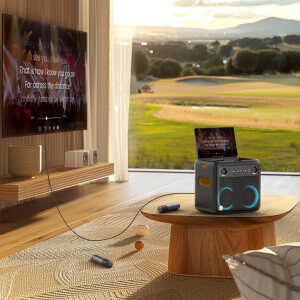 IKARAO KARAOKE SPEAKER, 10.1" SCREEN W/ 2 WIRELESS MIC, 560W | BREAKX2 - Image 