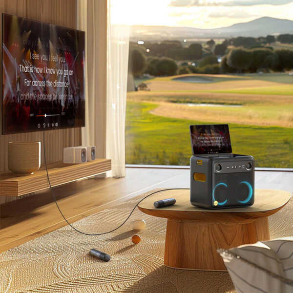 IKARAO KARAOKE SPEAKER, 10.1" SCREEN W/ 2 WIRELESS MIC, 560W | BREAKX2 - Image 