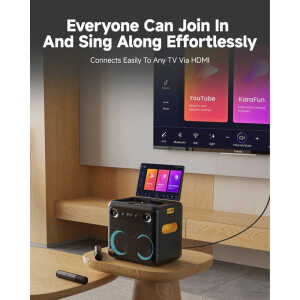 IKARAO KARAOKE SPEAKER, 10.1" SCREEN W/ 2 WIRELESS MIC, 560W | BREAKX2 - Image 