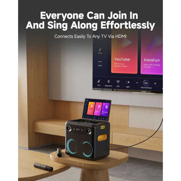 IKARAO KARAOKE SPEAKER, 10.1" SCREEN W/ 2 WIRELESS MIC, 560W | BREAKX2 - Image 