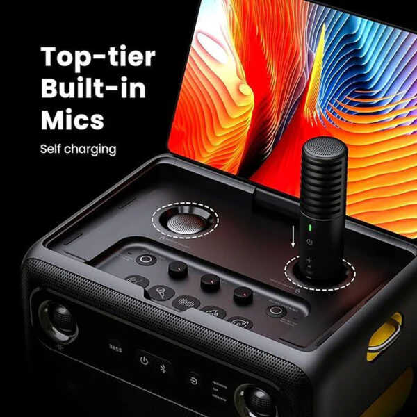 IKARAO KARAOKE SPEAKER, 10.1" SCREEN W/ 2 WIRELESS MIC, 560W | BREAKX2 - Image 