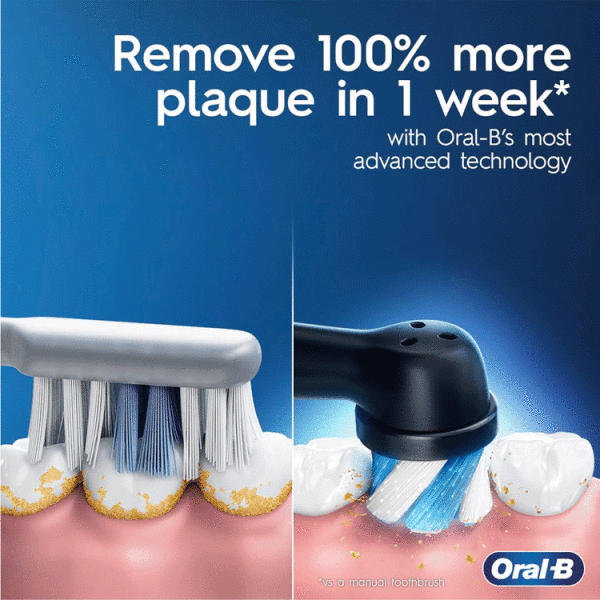 ORAL-B IO SERIES 3 ELECTRIC TOOTHBRUSH, BLACK W/ TRAVEL CASE | IOG3.2Q6.2KD - Image 