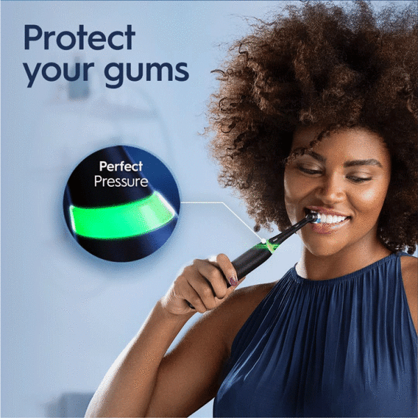 ORAL-B IO SERIES 3 ELECTRIC TOOTHBRUSH, BLACK W/ TRAVEL CASE | IOG3.2Q6.2KD - Image 
