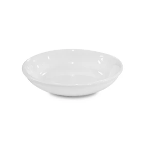 WHITE CERAMIC DINNER PLATE