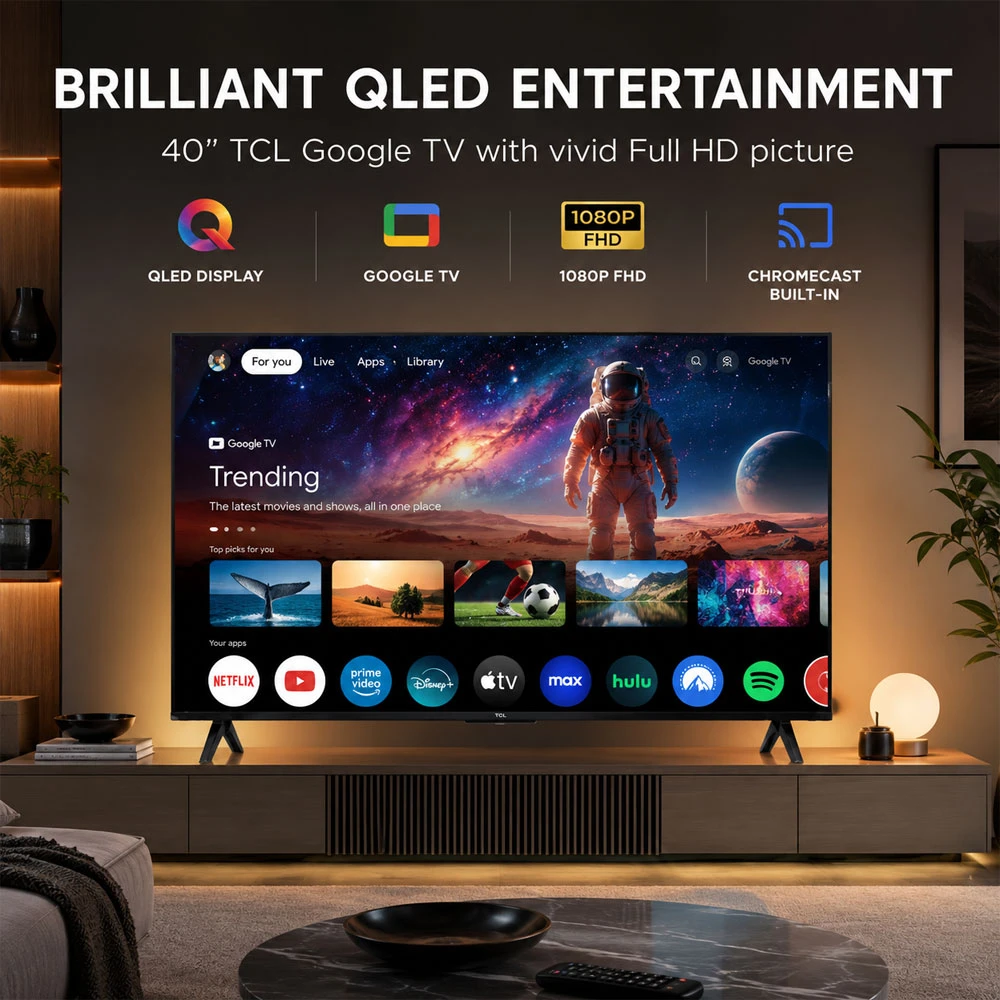 The best SMART TV W/ GOOGLE TCL 40″ Q3K SERIES QLED