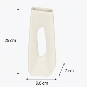 COSY & TRENDY CERAMIC WHITE VASE | 8507051 - Image 