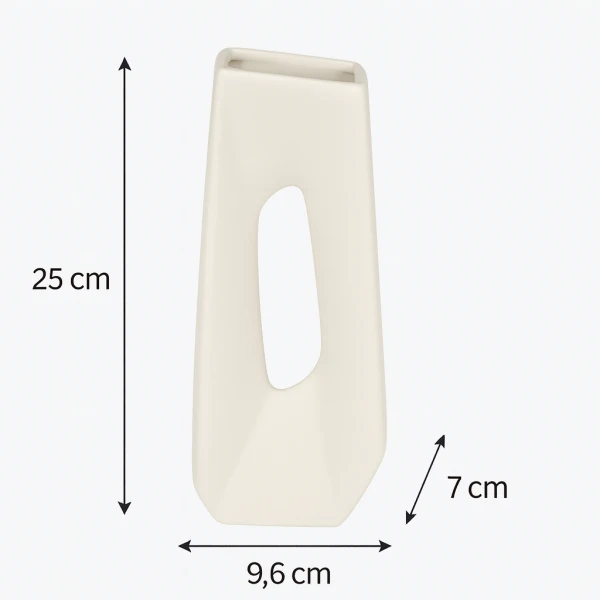 COSY & TRENDY CERAMIC WHITE VASE | 8507051 - Image 