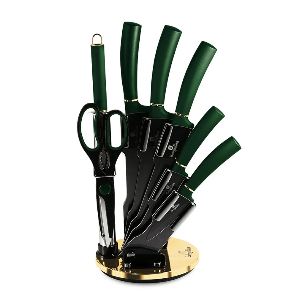 Berlinger Haus 8pcs knife set w/acrylic stand emergency meter in position