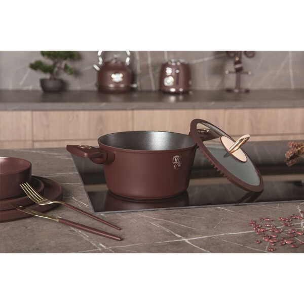 BERLINGER HAUS CASSEROLE W/ LID 20CM LEONARDO | BH-8040 - Image 