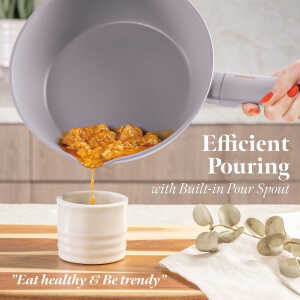BERLINGER HAUS 24CM DEEP FRYPAN WITH 2 MOUTH TAUPE | BH-8090 - Image 