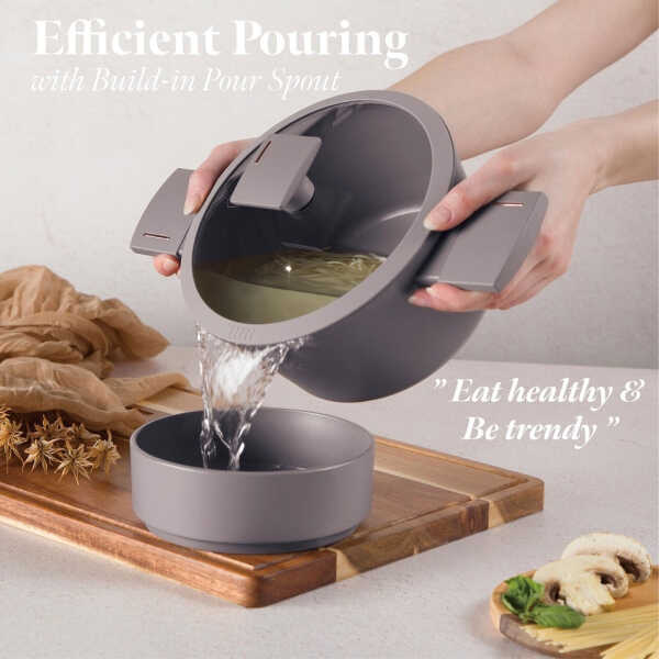 BERLINGER HAUS SAUCE CASSEROLE 20CM TAUPE | BH-8100 - Image 