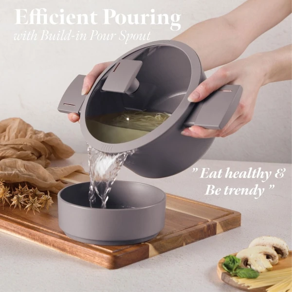 BERLINGER HAUS SAUCE CASSEROLE 20CM TAUPE | BH-8100 - Image 