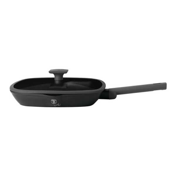 BERLINGER HAUS 28CM GRILL PAN WITH LID ANTHRACITE | BH-8127 - Image 