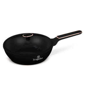 BERLINGER HAUS 24CM FRYPAN WITH LID BLACK ROSE | BH-8352 - Image 