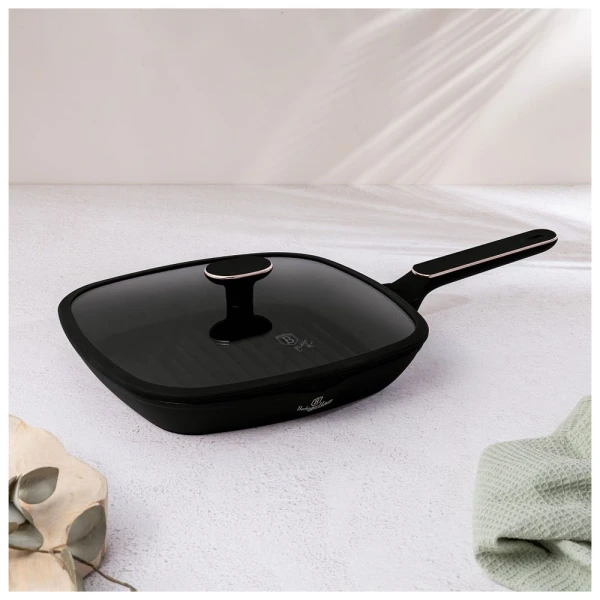 BERLINGER HAUS 28CM GRILL FRYPAN WITH LID | BH-8355 - Image 