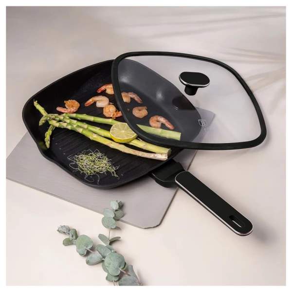 BERLINGER HAUS 28CM GRILL FRYPAN WITH LID | BH-8355 - Image 