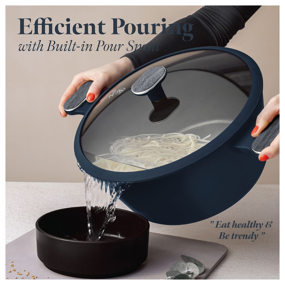 The best Berlinger Haus shallow pot with lid 28cm | BH-8378