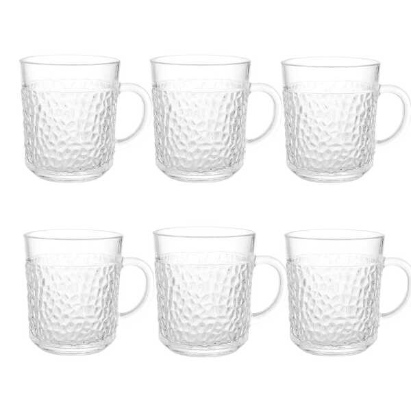 G-HORSE 6 PCS GLASS CUP 220ML | BMZB24XH - Image 1