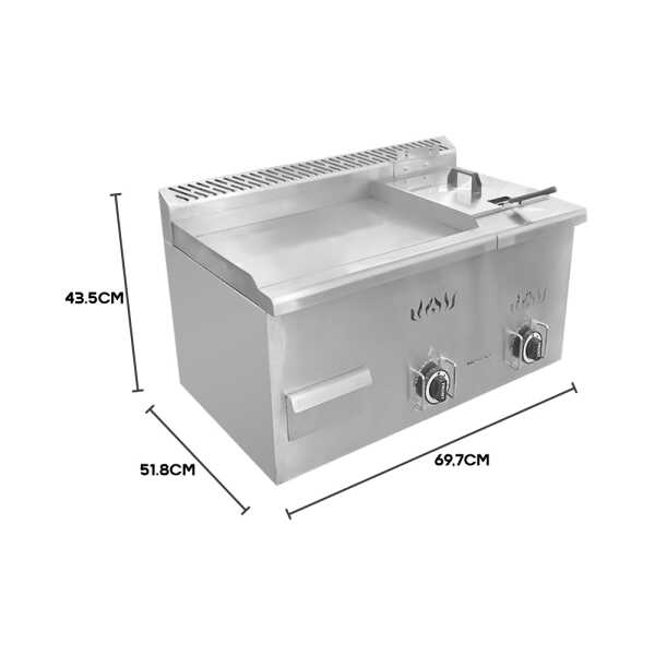 PREMIER TABLETOP GAS GRIDDLE W/FRYER | EF-8284GFRD - Image 