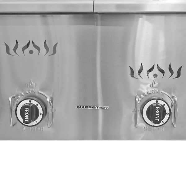 PREMIER STAINLESS STEEL GAS GRIDDLE WITH FRYER | EF-8285GFRD - Image 