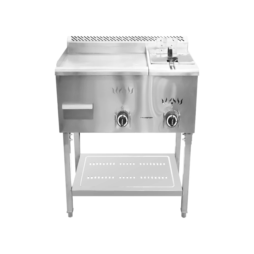 gas griddle with fryer