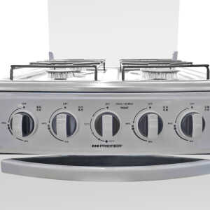 PREMIER 20" 4-BURNER GASRANGE W/ MIRRORED OVEN DOOR, SILVER | EF-8310NG204S - Image 