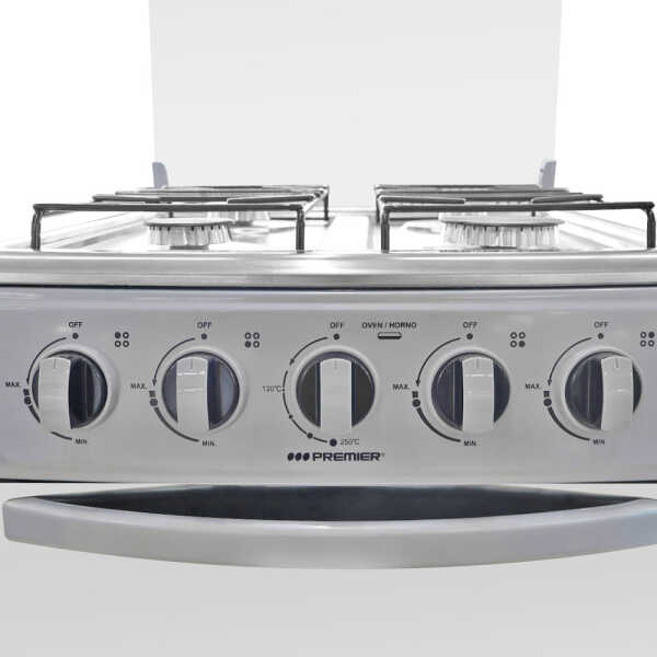 PREMIER 20" 4-BURNER GASRANGE W/ MIRRORED OVEN DOOR, SILVER | EF-8310NG204S - Image 