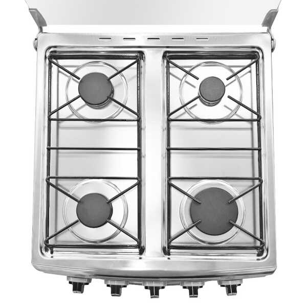 PREMIER 20" 4-BURNER GASRANGE W/ MIRRORED OVEN DOOR, SILVER | EF-8310NG204S - Image 
