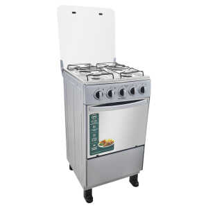 PREMIER 20" 4-BURNER GASRANGE W/ MIRRORED OVEN DOOR, SILVER | EF-8310NG204S - Image 