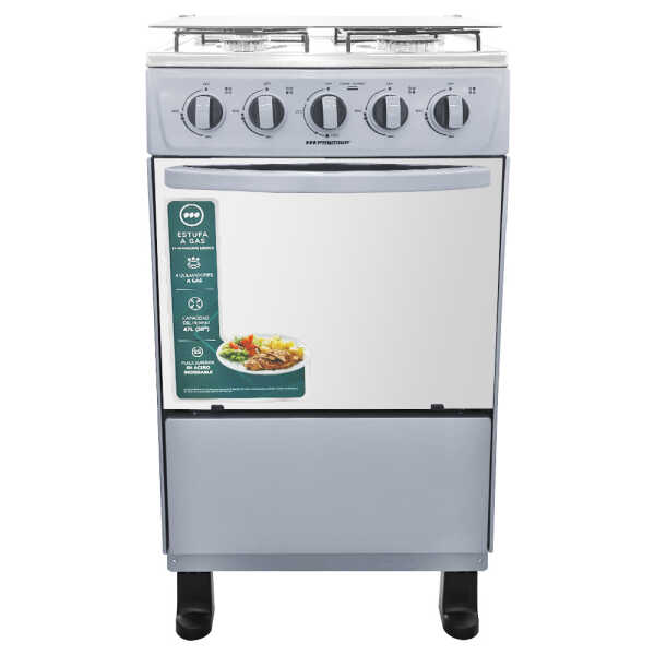 PREMIER 20" 4-BURNER GASRANGE W/ MIRRORED OVEN DOOR, SILVER | EF-8310NG204S - Image 