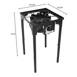 PREMIER 1-BURNER OUTDOOR BLACK GAS STOVE | EF-8504G - Image 