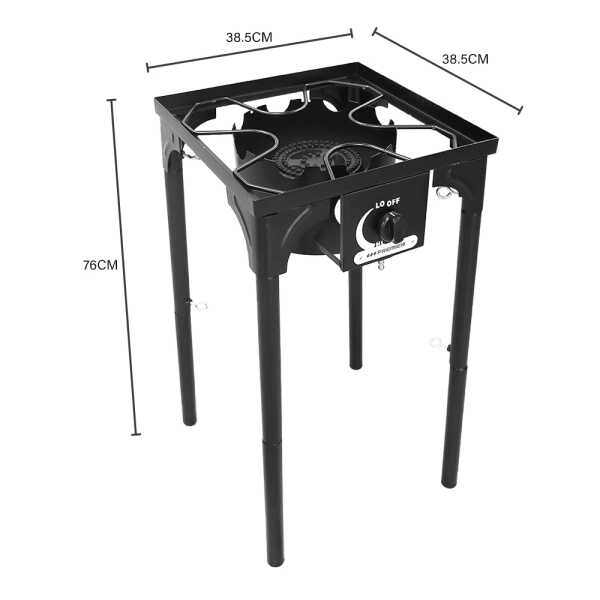 PREMIER 1-BURNER OUTDOOR BLACK GAS STOVE | EF-8504G - Image 