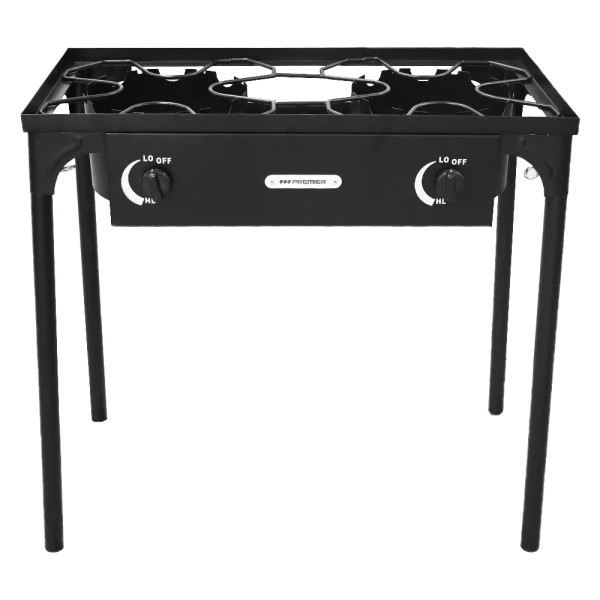 PREMIER 2-BURNERS OUTDOOR BLACK GAS STOVEK | EF-8505G - Image 