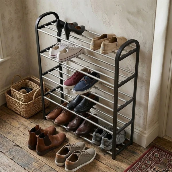 PLASTIC 5 LAYER SHOE RACK W61XD18.5XHa72CM | KT-2713-5 - Image 