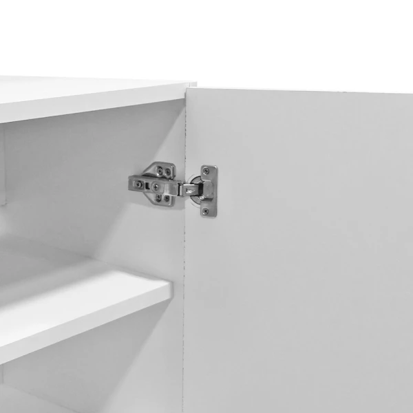 LIFESTYLE WHITE SHOE CABINET WITH 5 SHELVES  | LS-SCHK-WH - Image 