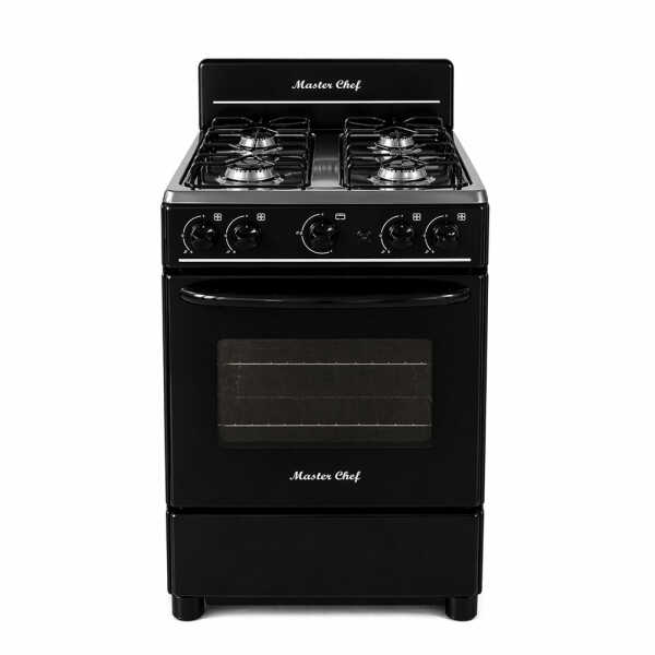 MASTERCHEF 20" 4-BURNERS GASRANGE, BLACK | MC-AT101-5N - Image 1
