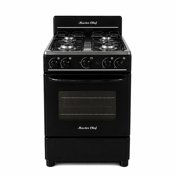 MASTERCHEF 20" 4-BURNERS GASRANGE, BLACK | MC-AT101-5N - Image 1