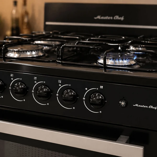 MASTERCHEF 24" 4-BURNERS GASRANGE BLACK | MC-AT202-2N - Image 